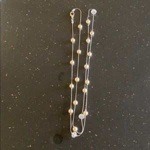 Pearl station necklace long and lovely